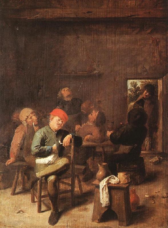 BROUWER, Adriaen Peasants Smoking and Drinking f China oil painting art